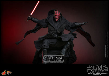 Star Wars Episode I figurine Movie Masterpiece 1/6 Darth Maul avec Speeder Sith 29 cm