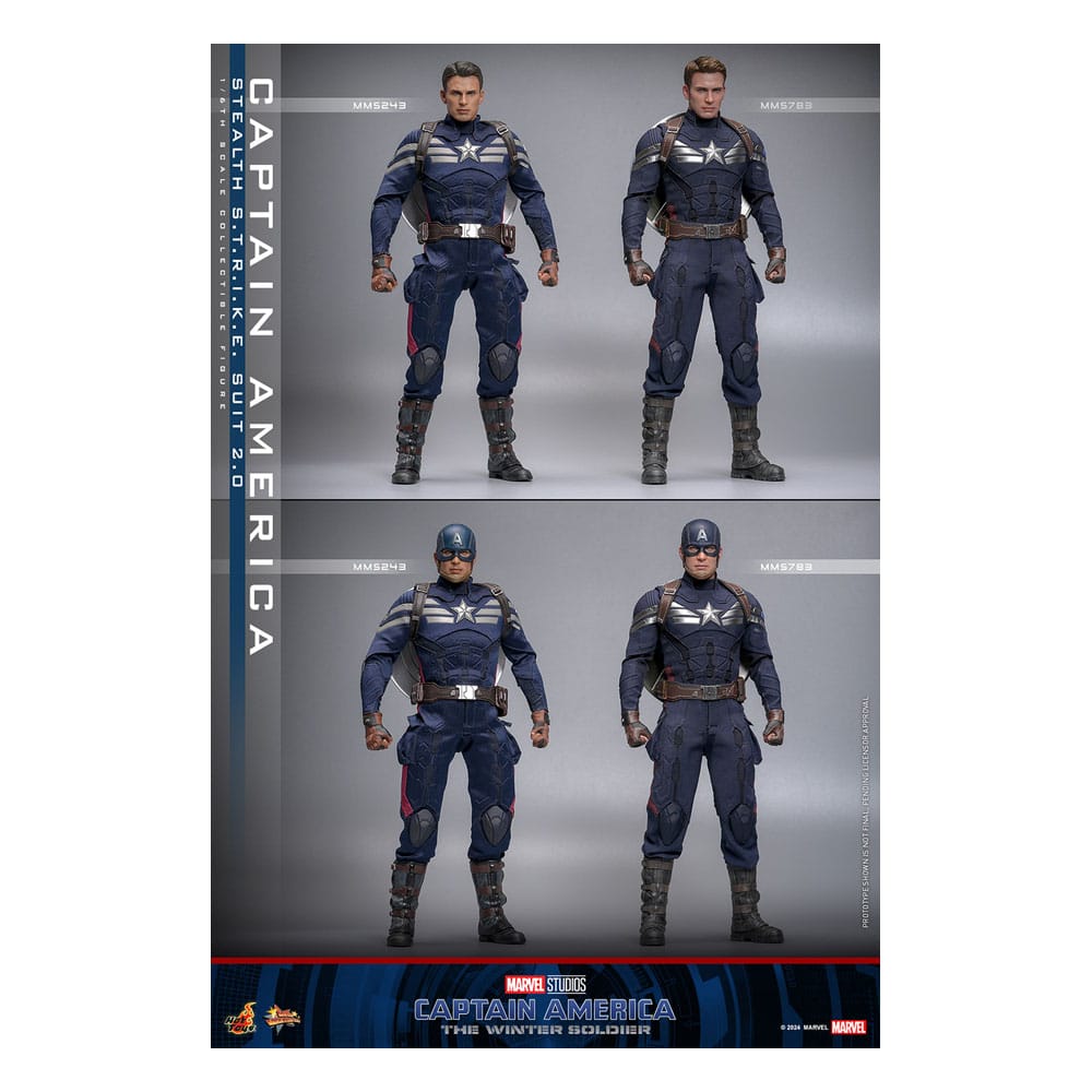 Captain America : Le Soldat de l'hiver figurine Movie Masterpiece1/6 Captain America (Stealth STRIKE Suit) 2.0 31 cm