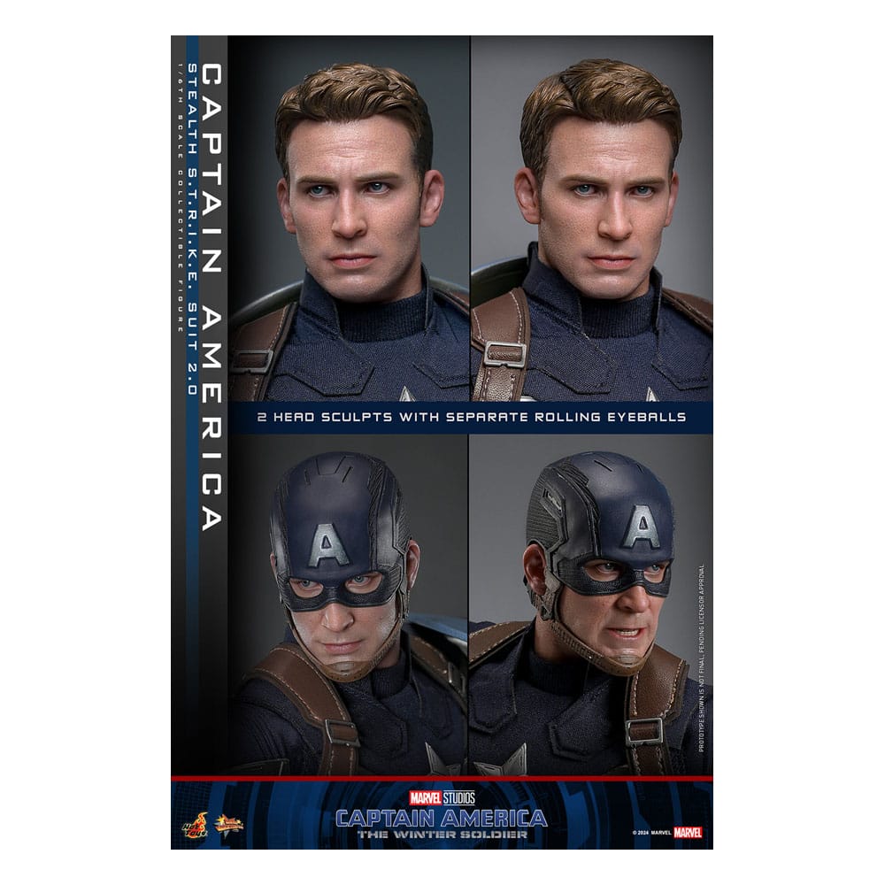 Captain America : Le Soldat de l'hiver figurine Movie Masterpiece1/6 Captain America (Stealth STRIKE Suit) 2.0 31 cm