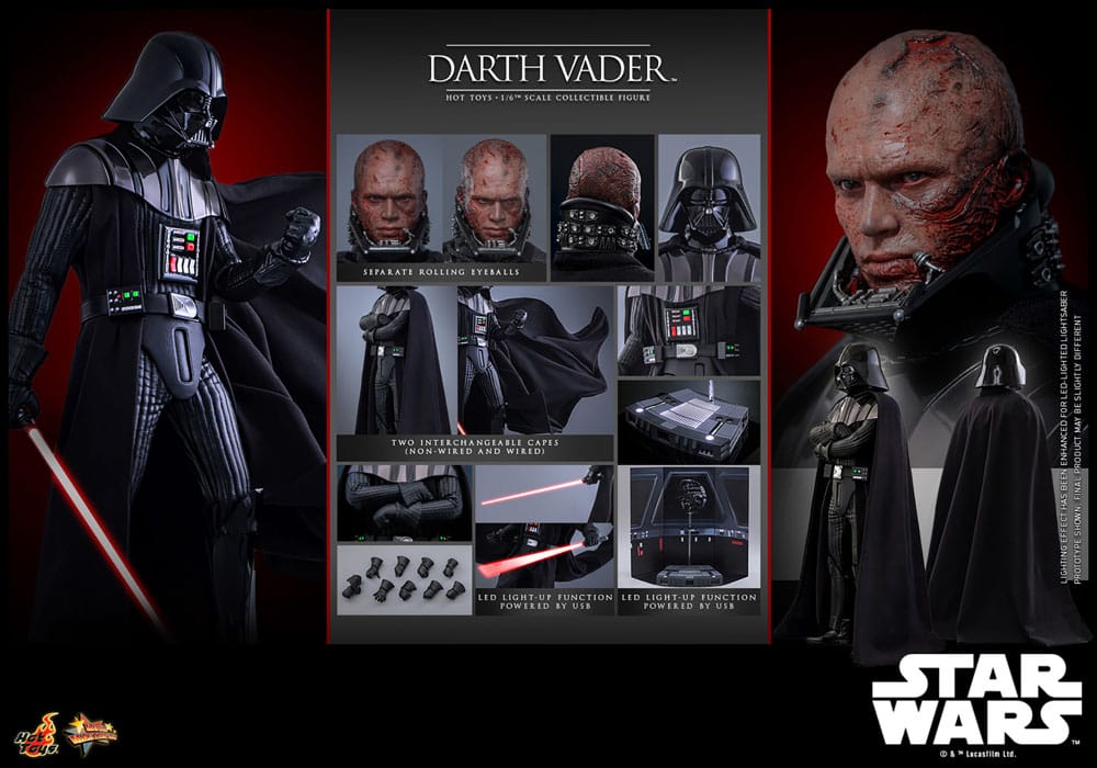 Star Wars, épisode III : La Revanche des Sith figurine Movie Masterpiece 1/6 Darth Vader (Deluxe Version) 35 cm