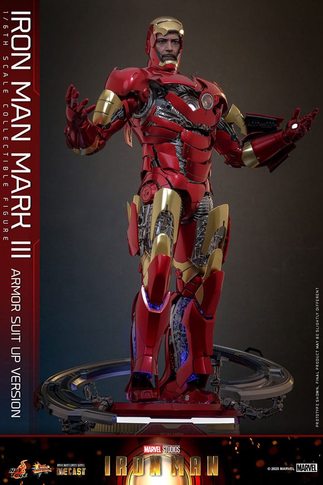 Figurine Iron Man Movie Masterpiece Diecast 1/6 Iron Man Mark III (Version Armure) 32 cm