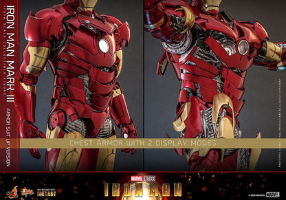 Figurine Iron Man Movie Masterpiece Diecast 1/6 Iron Man Mark III (Version Armure) 32 cm