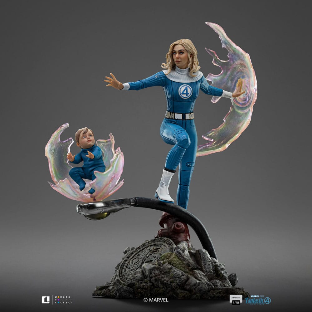 Statuette des Quatre Fantastiques 1/10 Art Scale Femme Invisible et Franklin 28 cm