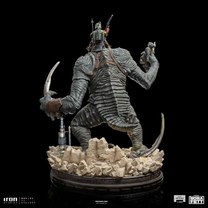 Le Livre de Boba Fett : Statuette Boba Fett & Rancor 38 cm