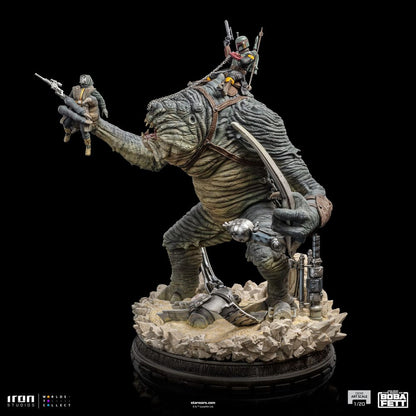 Le Livre de Boba Fett : Statuette Boba Fett & Rancor 38 cm