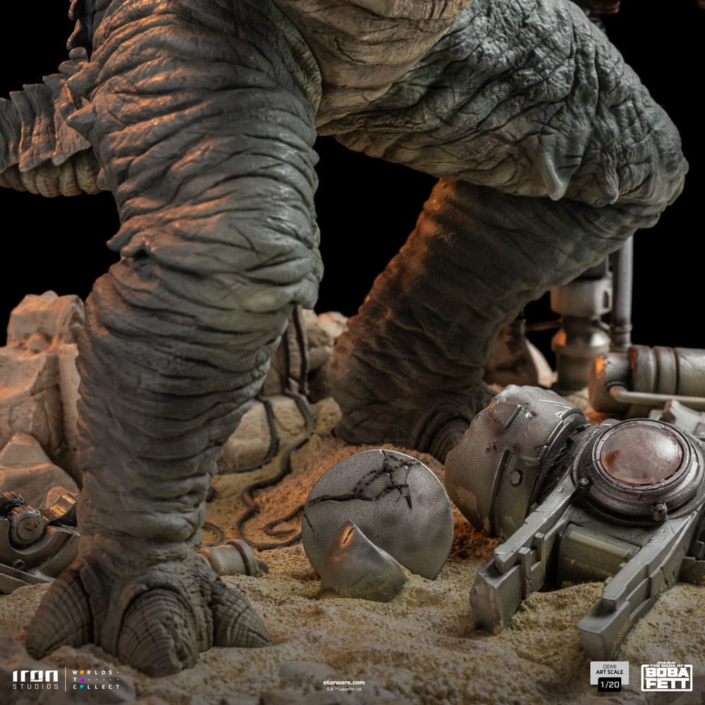 Le Livre de Boba Fett : Statuette Boba Fett & Rancor 38 cm