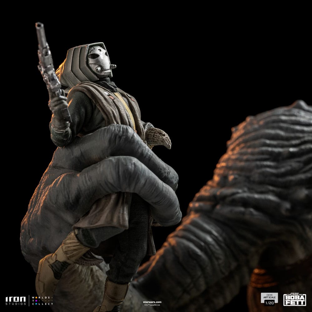 Le Livre de Boba Fett : Statuette Boba Fett & Rancor 38 cm