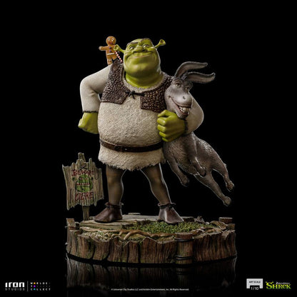 Shrek : Statuette Shrek, L'âne et P'tit biscuit !