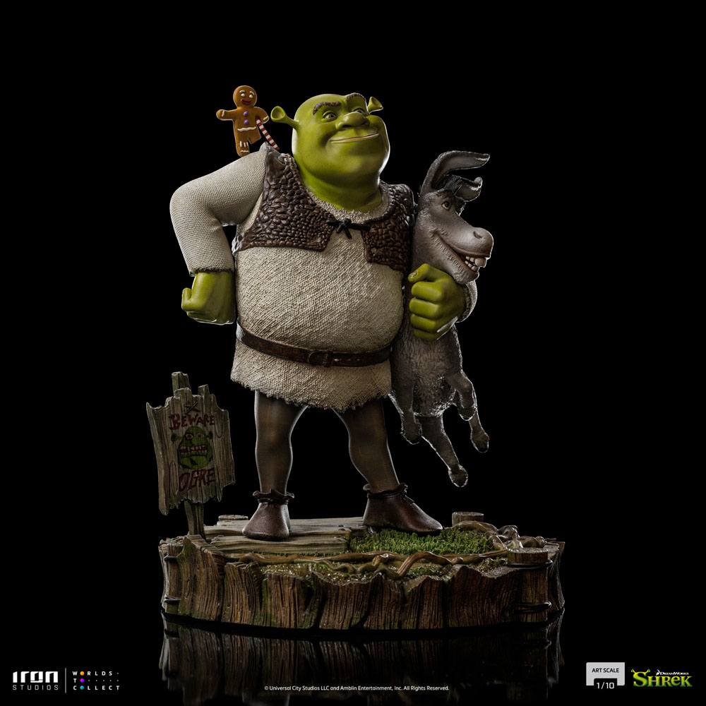 Shrek : Statuette Shrek, L'âne et P'tit biscuit !