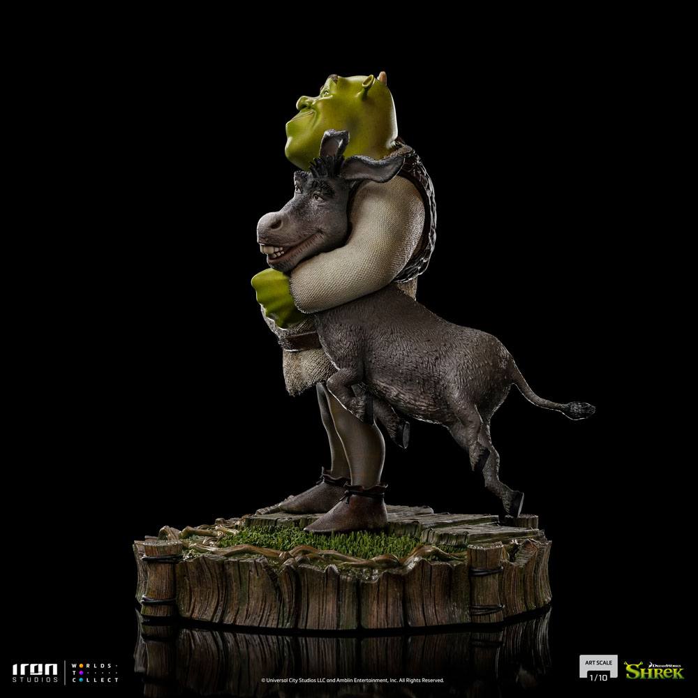 Shrek : Statuette Shrek, L'âne et P'tit biscuit !