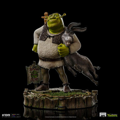 Shrek : Statuette Shrek, L'âne et P'tit biscuit !