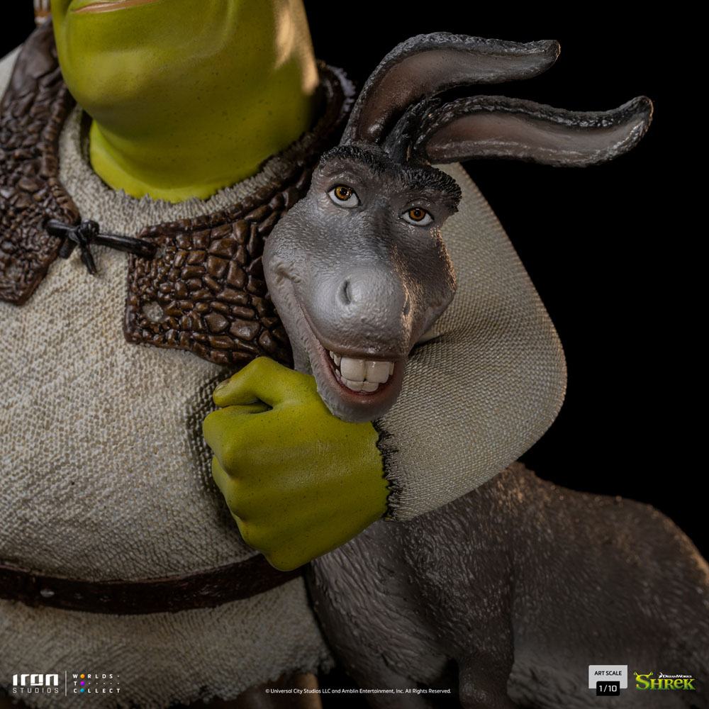 Shrek : Statuette Shrek, L'âne et P'tit biscuit !