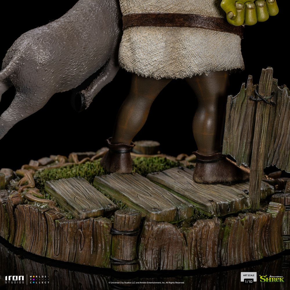Shrek : Statuette Shrek, L'âne et P'tit biscuit !