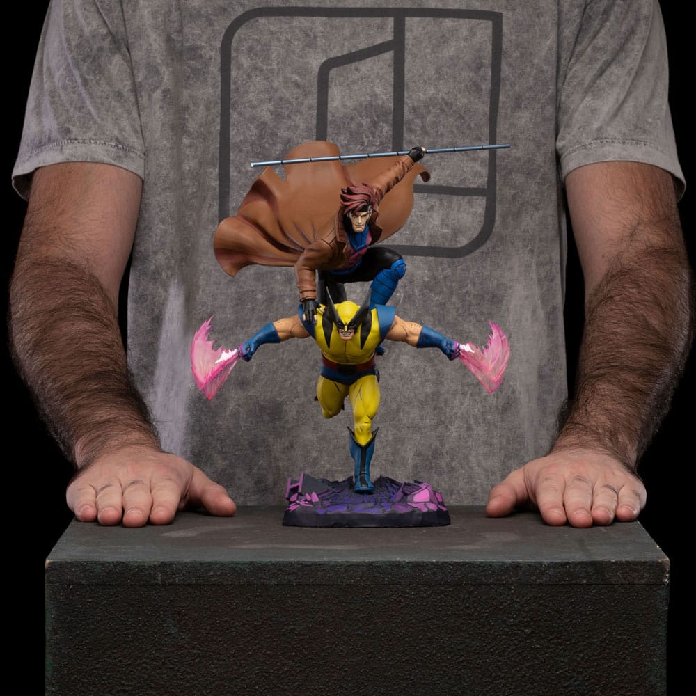 Marvel statuette 1/10 Deluxe Art Scale X-Men´97 Gambit Wolverine 29