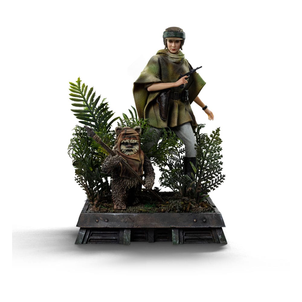 Statuette Leia et Wicket à l'échelle 1/10 de Star Wars Episode VI, 21 cm