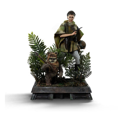 Statuette Leia et Wicket à l'échelle 1/10 de Star Wars Episode VI, 21 cm
