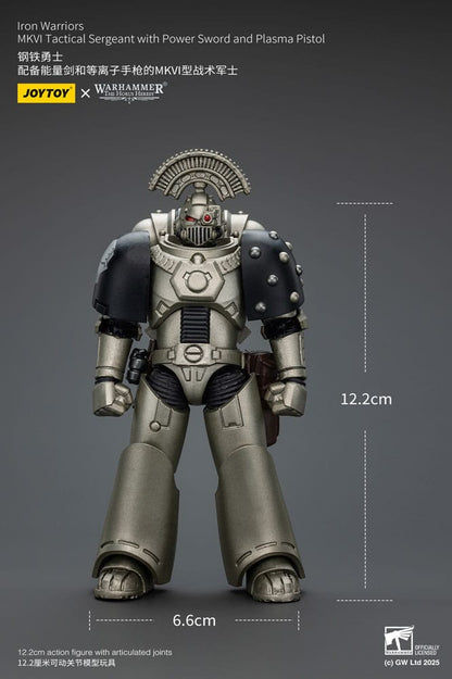 Figurine Warhammer The Horus Heresy 1/18 lron Warriors Command Squad Chosen avec Legion Standard 12 cm