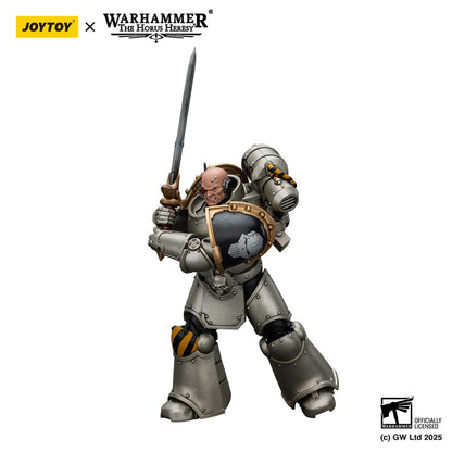 Figurine Warhammer The Horus Heresy 1/18 lron Warriors Command Squad Chosen avec Legion Standard 12 cm