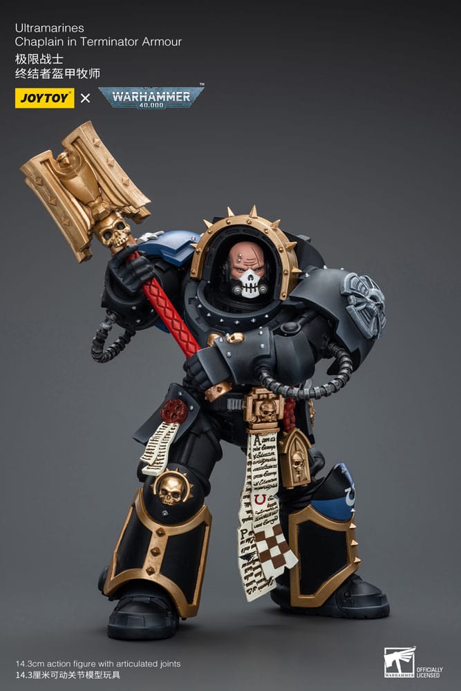Warhammer 40k figurine 1/18 Ultramarines Chaplain in Terminator Armour 12 cm
