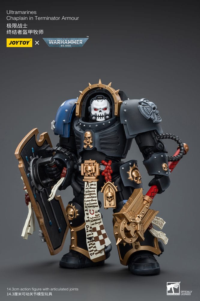 Warhammer 40k figurine 1/18 Ultramarines Chaplain in Terminator Armour 12 cm