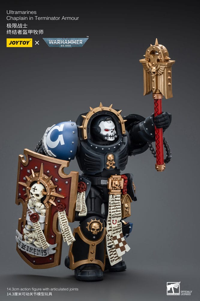 Warhammer 40k figurine 1/18 Ultramarines Chaplain in Terminator Armour 12 cm