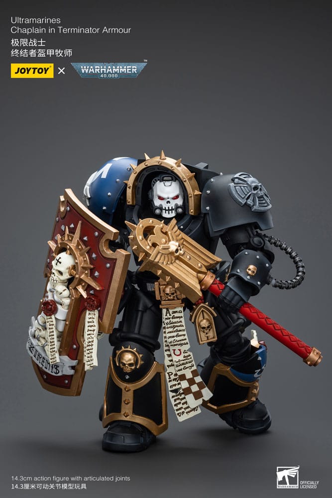 Warhammer 40k figurine 1/18 Ultramarines Chaplain in Terminator Armour 12 cm
