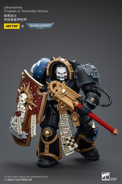 Warhammer 40k figurine 1/18 Ultramarines Chaplain in Terminator Armour 12 cm