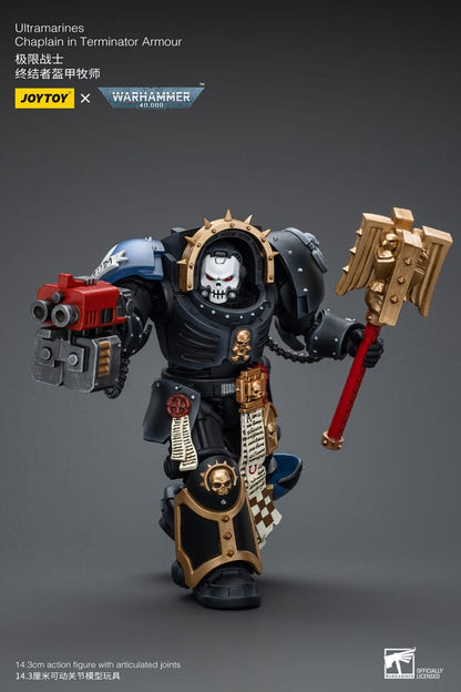 Warhammer 40k figurine 1/18 Ultramarines Chaplain in Terminator Armour 12 cm