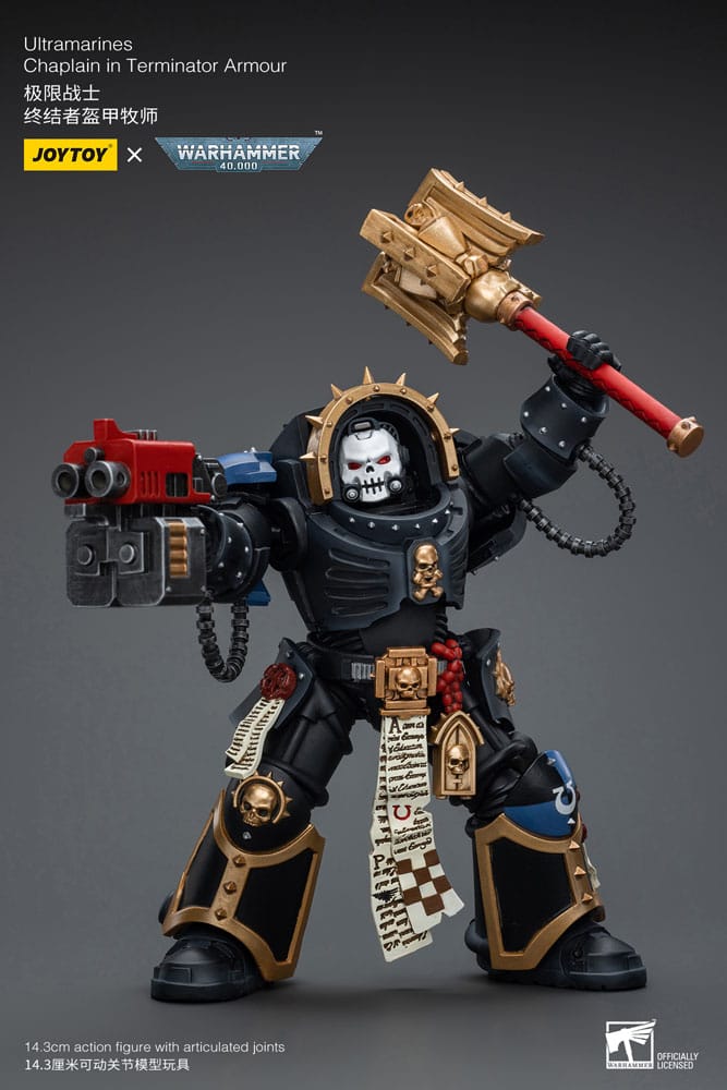 Warhammer 40k figurine 1/18 Ultramarines Chaplain in Terminator Armour 12 cm