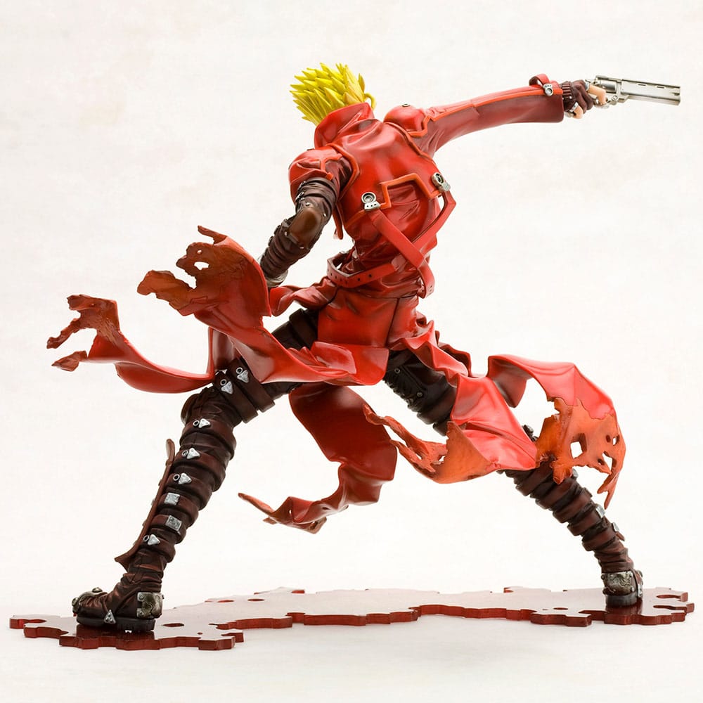 Trigun Badlands Rumble statuette PVC ARTFX J 1/8 Vash The Stampede Renewal Package Version 19 cm