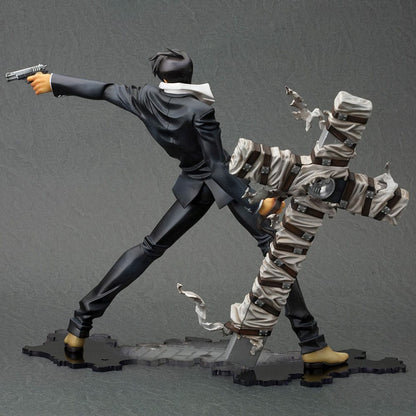 Trigun Badlands Rumble statuette PVC ARTFX J 1/8 Nicholas D. Wolfwood Renewal Package Version 20 cm