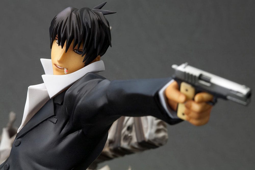Trigun Badlands Rumble statuette PVC ARTFX J 1/8 Nicholas D. Wolfwood Renewal Package Version 20 cm