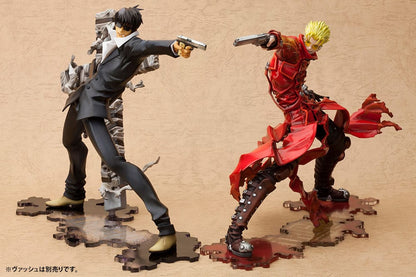 Trigun Badlands Rumble statuette PVC ARTFX J 1/8 Nicholas D. Wolfwood Renewal Package Version 20 cm