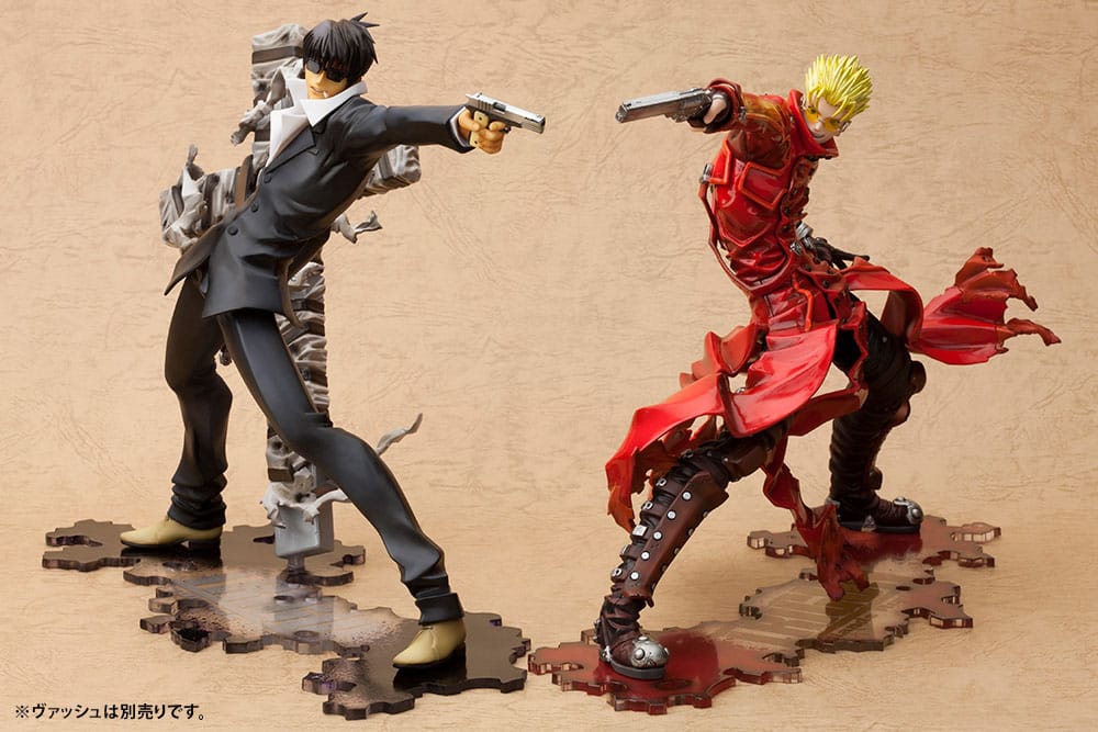 Trigun Badlands Rumble statuette PVC ARTFX J 1/8 Vash The Stampede Renewal Package Version 19 cm