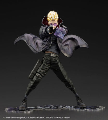 Statuette PVC Trigun Stampede ARTFXJ 1/8 Vash the Stampede Le tireur en version noire 22 cm