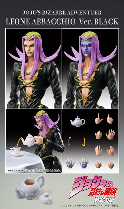 JoJo's Bizarre Adventure Part 5 figurine Super Action Chozokado Leone Abbacchio Black Ver. 16 cm
