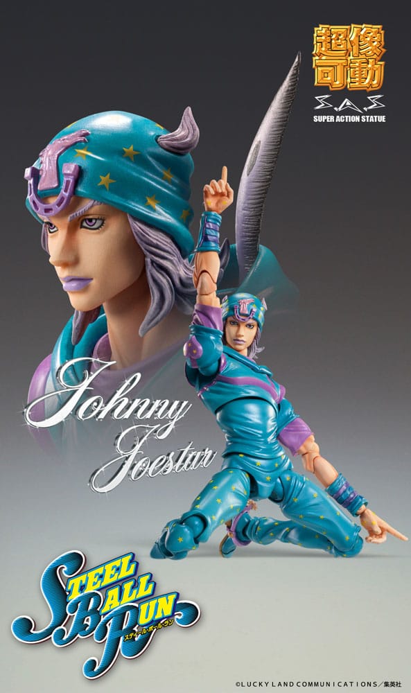 Figurine Steel Ball Run de JoJo's Bizarre Adventure Part 7 Super Action Chozokado Johnny Joestar Second 15 cm