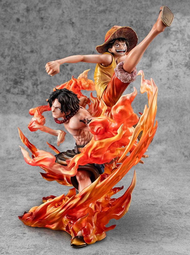 One Piece statuette PVC P.O.P. NEO-Maximum Luffy & Ace Bond between brothers 20th Limited Ver. 25 cm