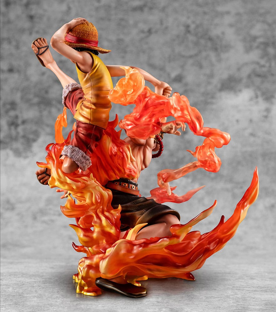 One Piece statuette PVC P.O.P. NEO-Maximum Luffy & Ace Bond between brothers 20th Limited Ver. 25 cm