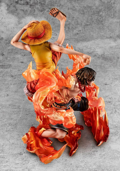 One Piece statuette PVC P.O.P. NEO-Maximum Luffy & Ace Bond between brothers 20th Limited Ver. 25 cm