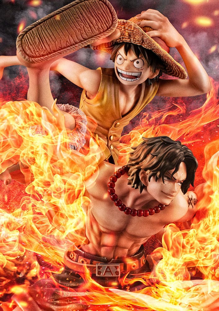 One Piece statuette PVC P.O.P. NEO-Maximum Luffy & Ace Bond between brothers 20th Limited Ver. 25 cm