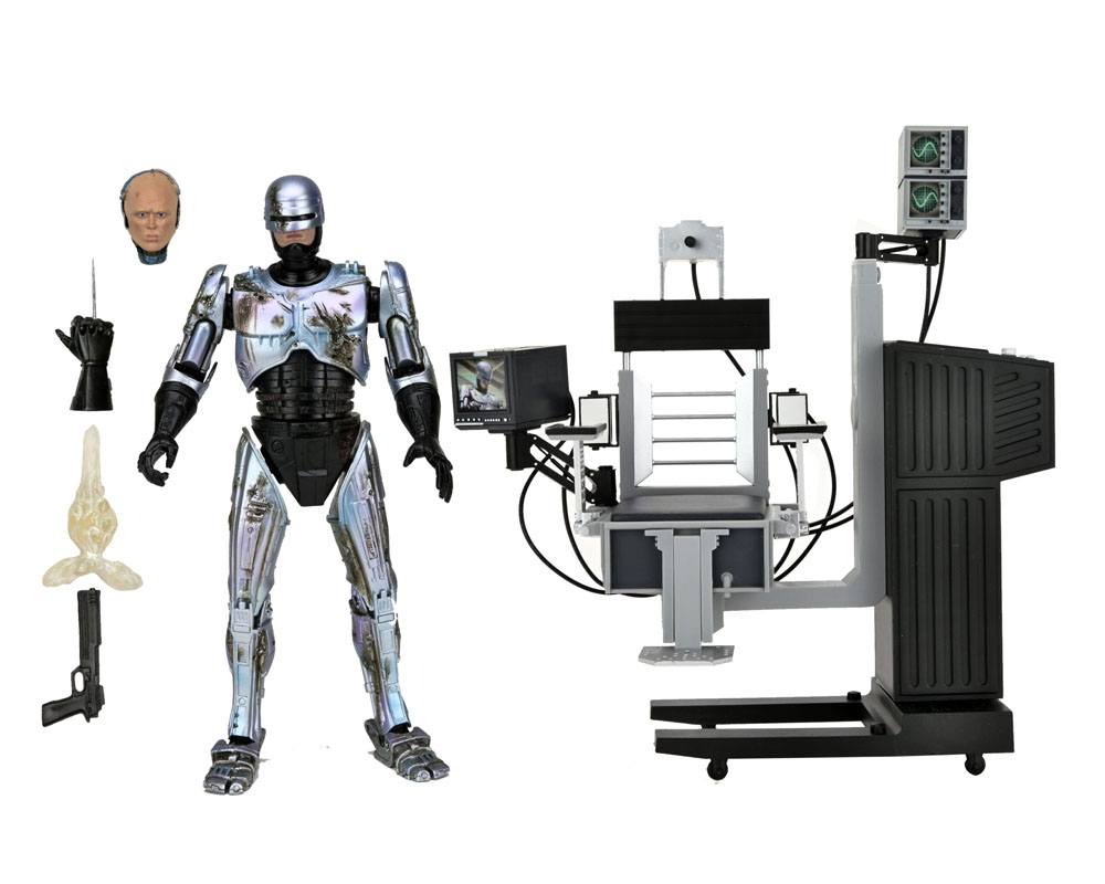 RoboCop figurine Ultimate Battle Damaged RoboCop with Chair 18 cm