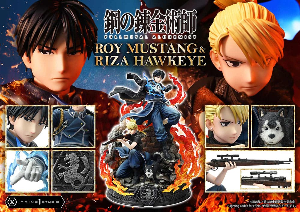 Fullmetal Alchemist statuette Concept Masterline 1/6 Roy Mustang Riza Hawkeye Regular Version 50 cm