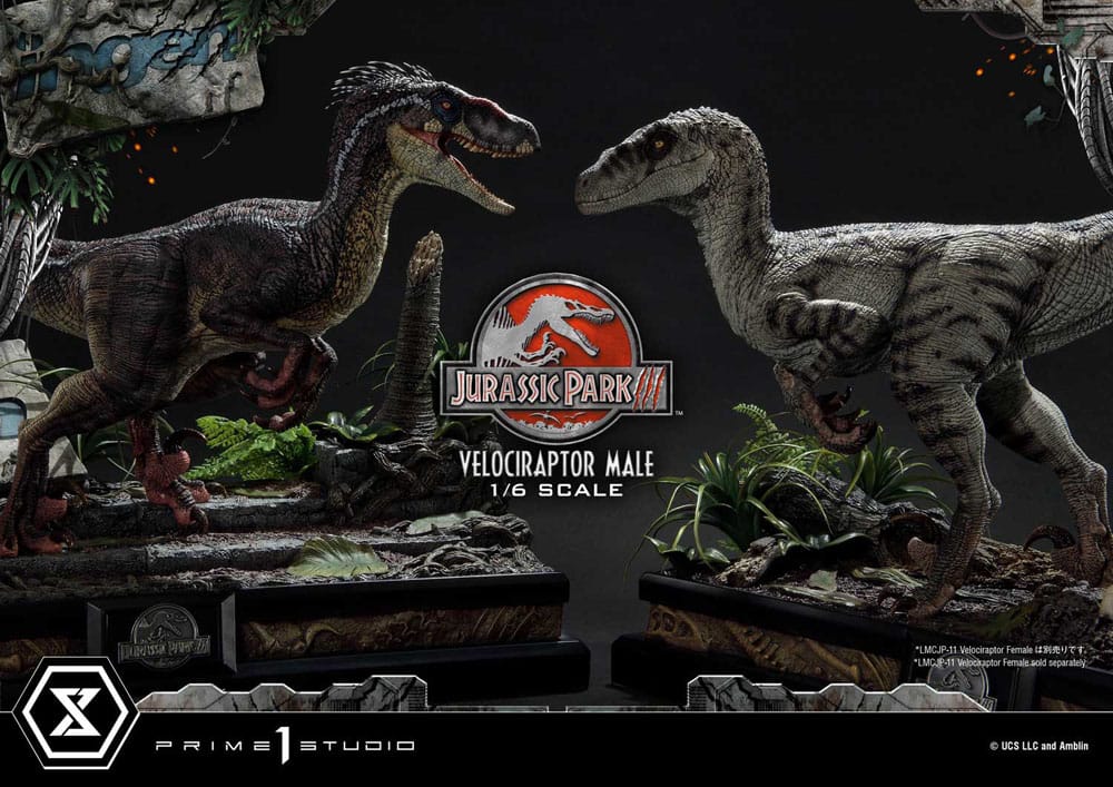 Jurassic Park III statuette Legacy Museum Collection 1/6 Velociraptor Male 40 cm