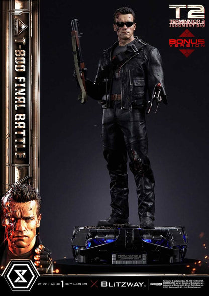 Terminator 2 statuette Museum Masterline Series 1/3 T-800 Final Battle Deluxe Bonus Version 75 cm