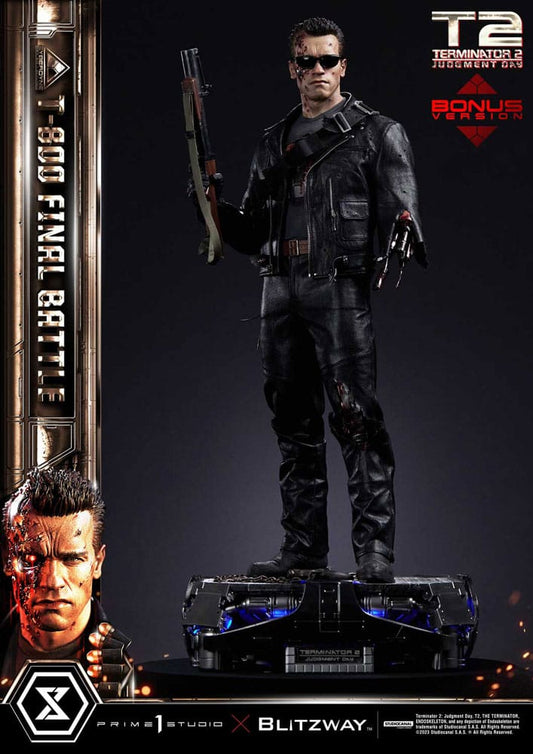 Terminator 2 statuette Museum Masterline Series 1/3 T-800 Final Battle Deluxe Bonus Version 75 cm