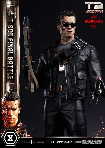 Terminator 2 statuette Museum Masterline Series 1/3 T-800 Final Battle Deluxe Bonus Version 75 cm