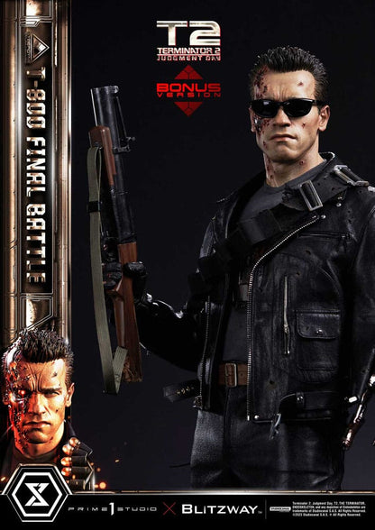 Terminator 2 statuette Museum Masterline Series 1/3 T-800 Final Battle Deluxe Bonus Version 75 cm