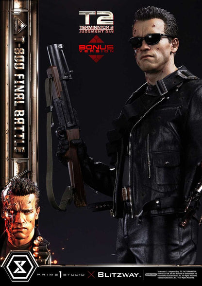 Terminator 2 statuette Museum Masterline Series 1/3 T-800 Final Battle Deluxe Bonus Version 75 cm