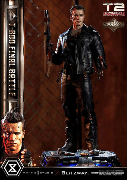 Terminator 2 statuette Museum Masterline Series 1/3 T-800 Final Battle Deluxe Bonus Version 75 cm